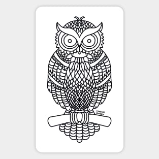 Owl Outline (black) Magnet